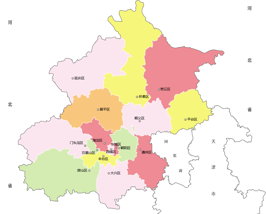 北京市行政区划图